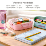 Mixed Waterproof Labels for Kids - Back 2 school