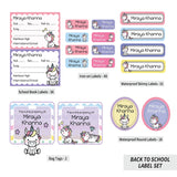 Back to School Label Sets - Unicorn