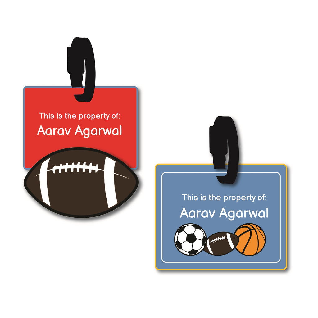 Bag Tags - Sports Balls (Rugby)