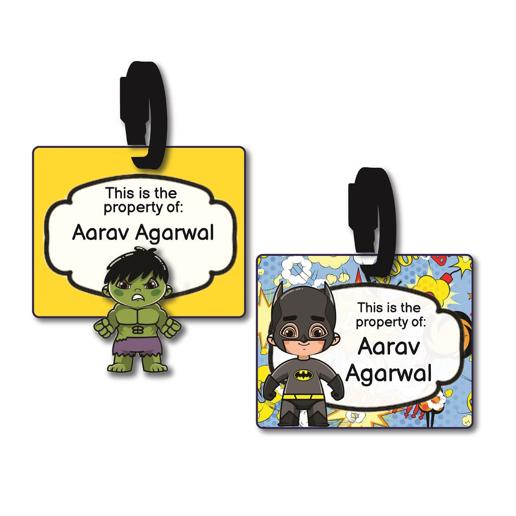 Bag Tags - Baby Superheroes (Hulk & Batman)