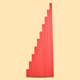 Wooden Red Tower Sticks Blocks Toy Set