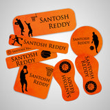 Basketball Name Labels