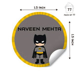 Round Water Proof Labels -Batman