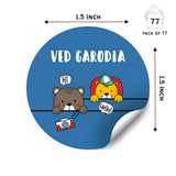 Round Water Proof Labels - Bear Friend