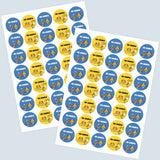 Round Water Proof Labels - Bear Friend