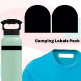 Camping Labels Pack - Solid Black