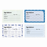 Personalized School Book Labels - Blue Bow Bliss