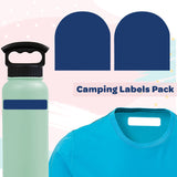 Camping Labels Pack - Solid Blue