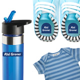 Camping Labels Pack - Solid Blue