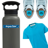 Camping Labels Pack - Blue Confetti