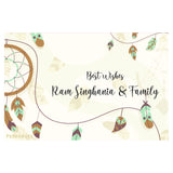 Gift Tag - Boho Feathers