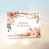 Personalised Gift notecard -Boho Flower