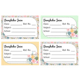 School Book Label -Bouquet