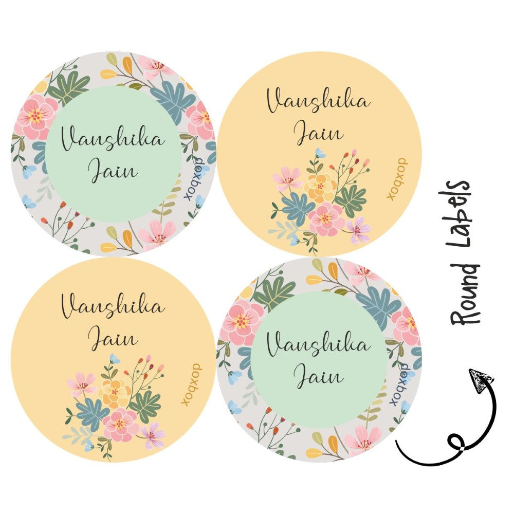 Round water proof label - Bouquet