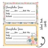 School Book Label -Bouquet