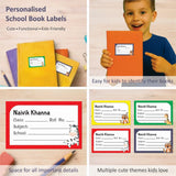 Personalized School Book Labels - Bright & WIld