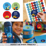 Round waterproof name labels - Build & Play