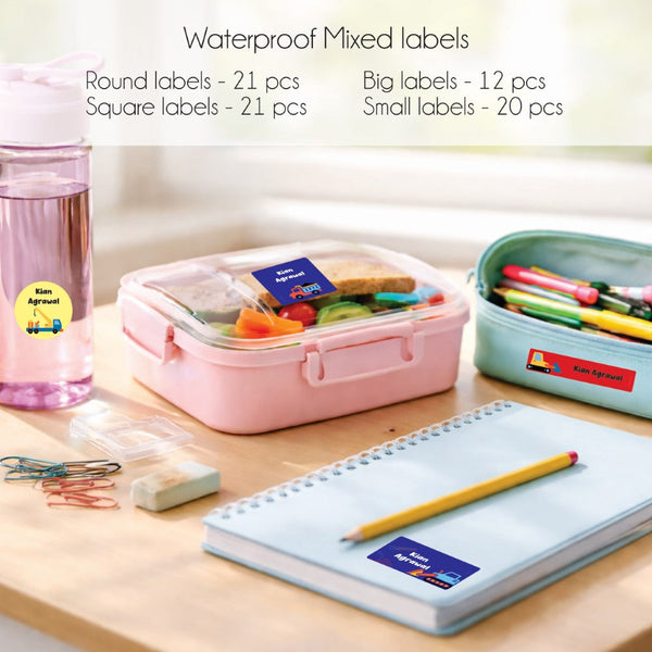 Mixed Waterproof Labels for Kids - Builder Zone – Popup Kids