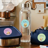 Round waterproof name labels - Busy Bees