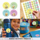 Round waterproof name labels - Busy Bees