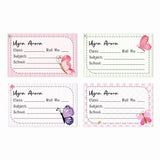 Personalized School Book Labels - Butterfly Bliss