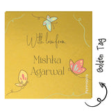 Golden Gift Tag - Butterfly