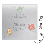 Silver Gift Tag - Butterfly