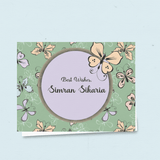 Personalised Gift Notecard - Butterfly Pattern
