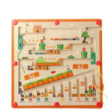 Wooden Magnetic Maze Board, Super Mario Theme