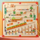 Wooden Magnetic Maze Board, Super Mario Theme