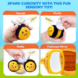 Feel & Find Sensory Beehive Soft Baby Beehive with 5 Sensory Bees