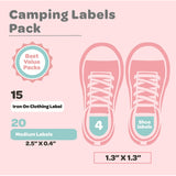 Camping Labels Pack - Solid White