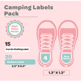 Camping Labels Pack - Solid Yellow