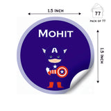 Round Water Proof Labels -Captain America