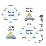 Round water proof label - Car