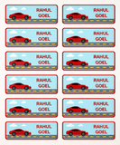 Sports Car Name Stickers