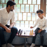Chess Checkmate Embroidered Organic Cotton Shirt - White