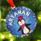 Chilly Penguin Acrylic Printed Tree Ornament