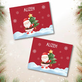 Christmas Gift Tag - Christmas Santa with Xmas tree