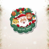 Christmas Shape Gift Tag - Santa with friends