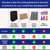 Berrybee 6-in-1 Montessori-Inspired Pre-Writing Board, Educational & Durable (Maths Level 2)