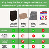 Berrybee 8-in-1 Montessori-Inspired Pre-Writing Board, Educational & Durable (English)