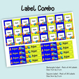 Label Combo -Construction Vehicle
