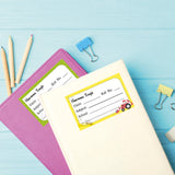 School Book Label - Construction Vehicle