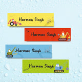 Waterproof Labels - Construction Vehicles