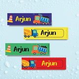 Waterproof Labels - Construction Vehicles