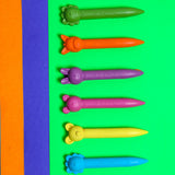 Animal Stick Crayons - Plain Set of 6 / 12