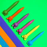 Animal Stick Crayons - Plain Set of 6 / 12
