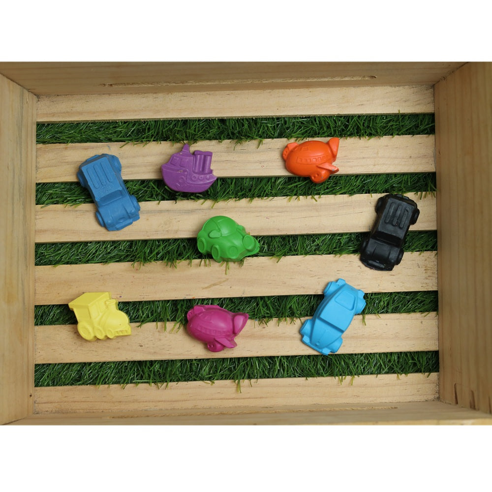 Mini Vehicle Crayon - Set of 8