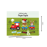 Personalised Gift Notecard - Cow & Rabbit